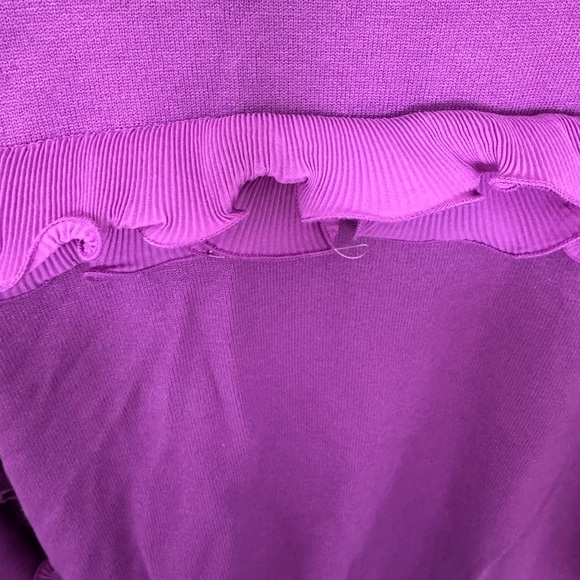 Anne Fontaine Purple Sidaline Pleated Ruffle Sweater Mock Neck 44 Euro/ W 12 - Picture 10 of 10